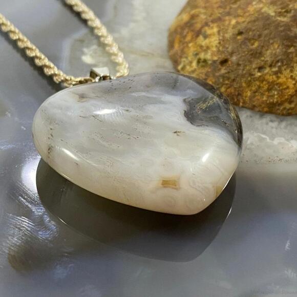 Heart Shape Slab Moss Agate Fashion Pendant For Women | eBay Heart Shape Slab Phantom Agate Fashion Pendant For Women
